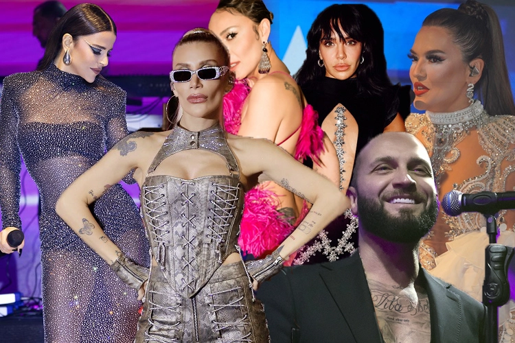 &Uuml;nl&uuml; isimler yeni yılı sahne ışıkları altında karşıladı