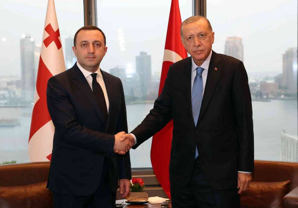 Cumhurbaşkanı Erdoğan, Gürcistan Başbakanı Garibaşvili ile bir araya geldi
